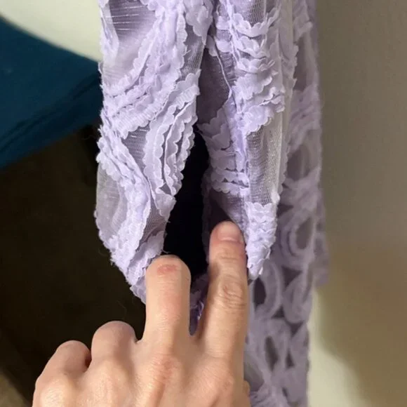 EShakti purple Circle Tulle Midi Fit Flare Dress NWOT Sz 8 custom - Picture 7 of 11